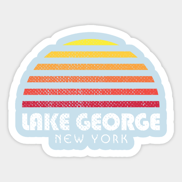 Lake George New York Sticker by PodDesignShop